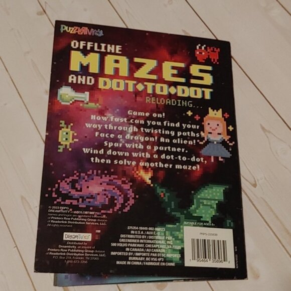 3/$13 New Offline Mazes And Dot To Dot Puzzleticity Fun Work Book For Kids - Picture 4 of 4